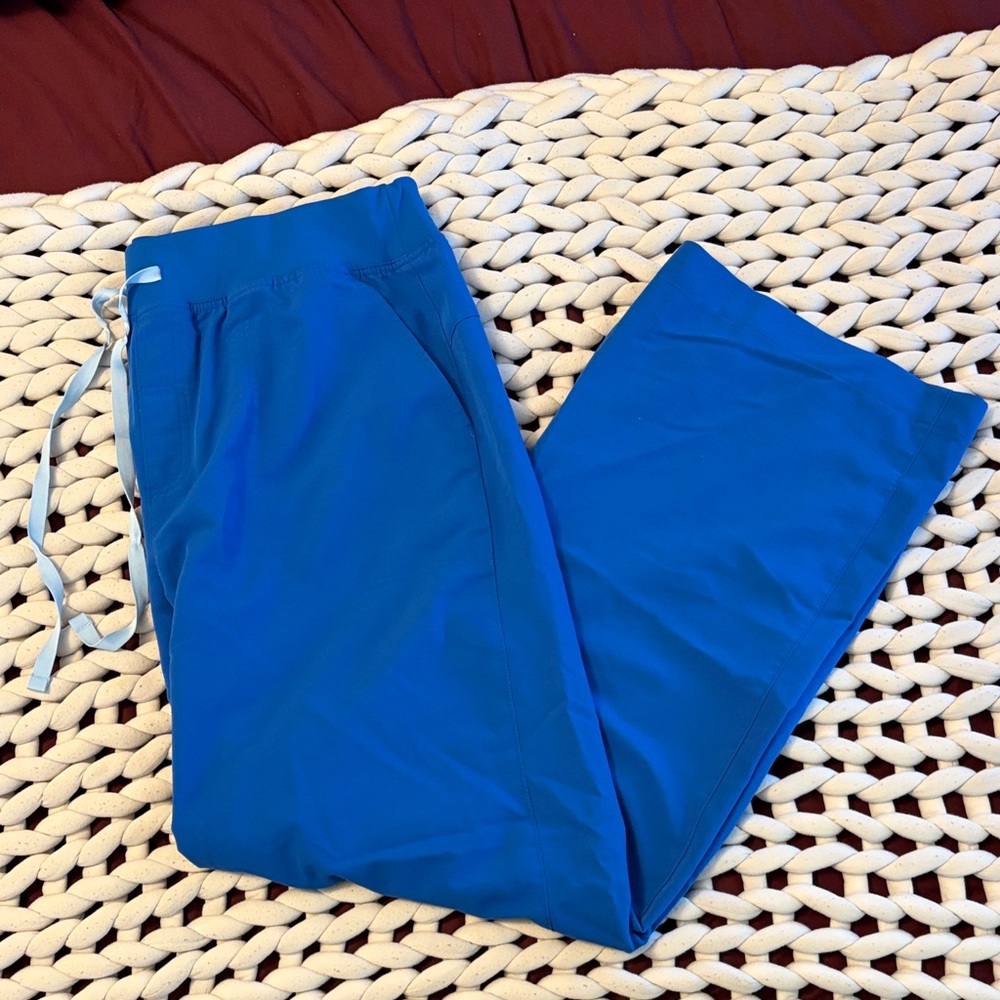 FIGS royal blue wide leg scrub pants